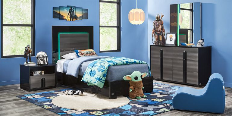 Star Wars Black Twin Lighted Bedroom
