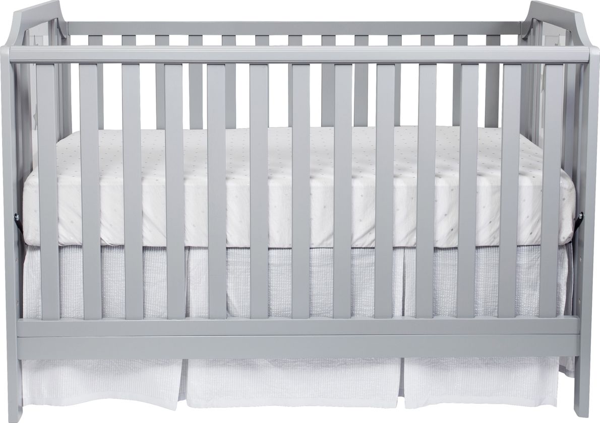 Light gray crib best sale