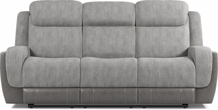 State Street Gray Dual Power Reclining Sofa