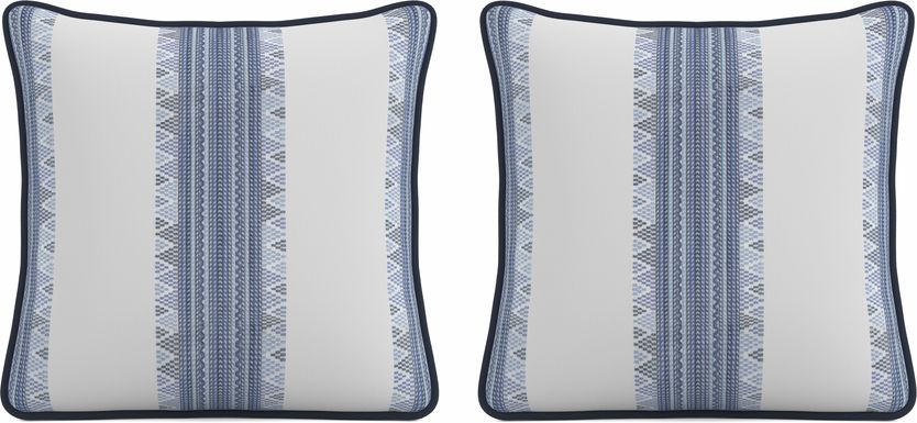 Stitchstone Indigo Indoor/Outdoor Accent Pillow, Set of Two