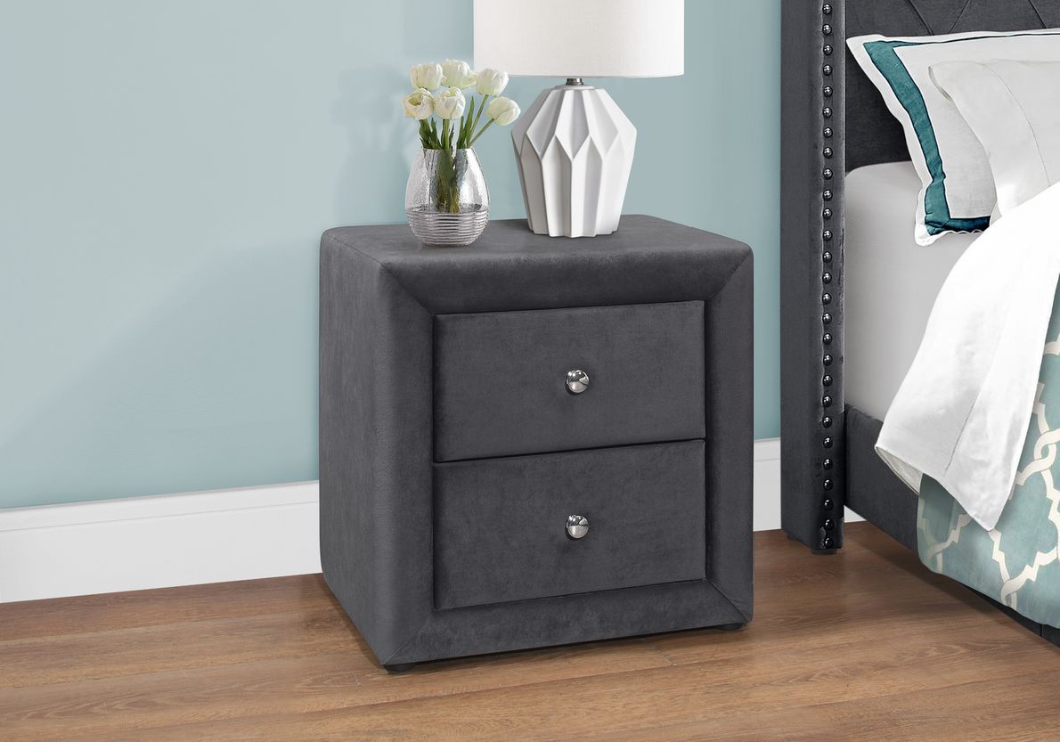 Dark gray deals night stand