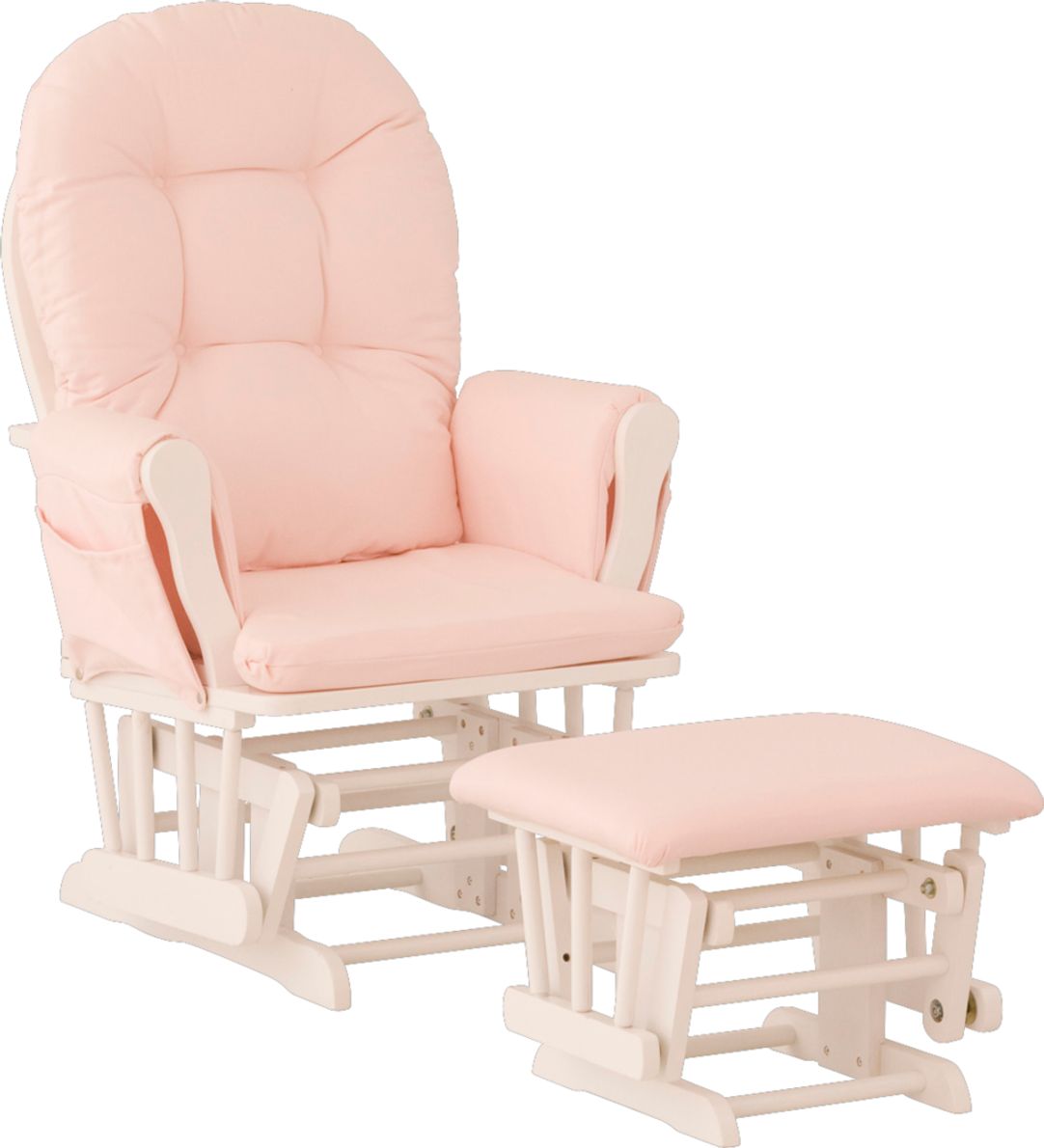 Pink glider hot sale and ottoman