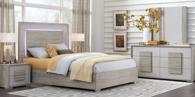 Studio Place Silver 5 Pc King Panel Bedroom