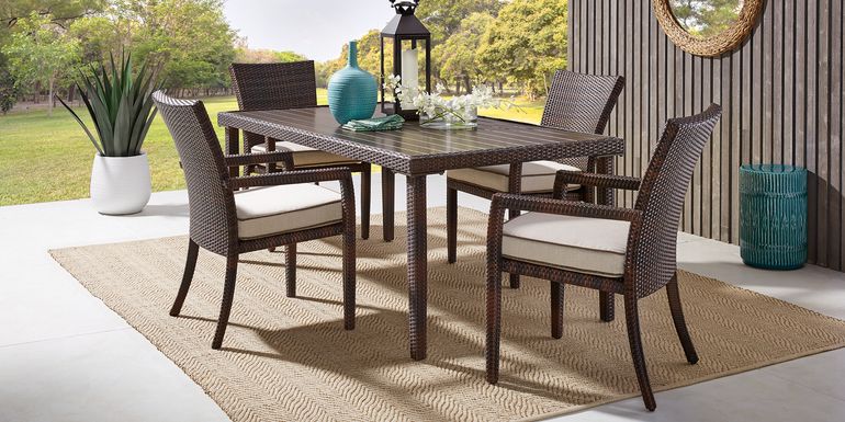 Summerset Way Brown 5 Pc Rectangle Outdoor Dining Set