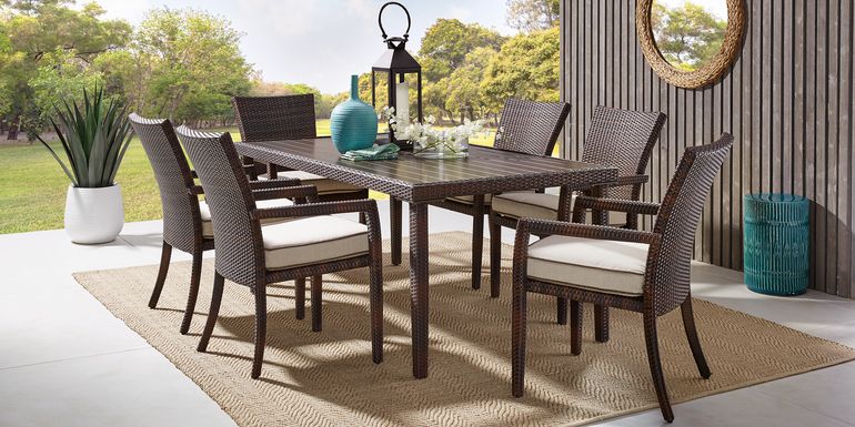 Summerset Way Brown 7 Pc Rectangle Outdoor Dining Set