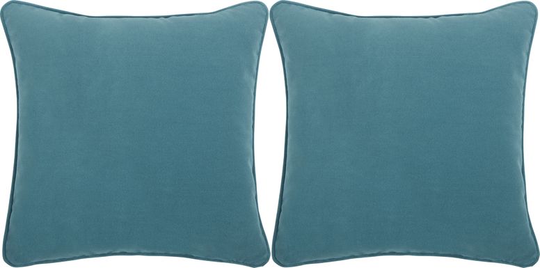 Sun Sorreo Teal Indoor/Outdoor Accent Pillow, Set of Two