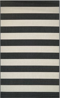 Sunlit Cove Black 7'10 x 10'9 Indoor/Outdoor Rug