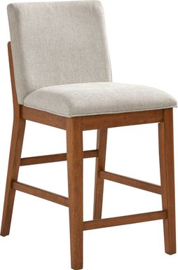 Surrey Ellis Beige Upholstered Counter Height Stool