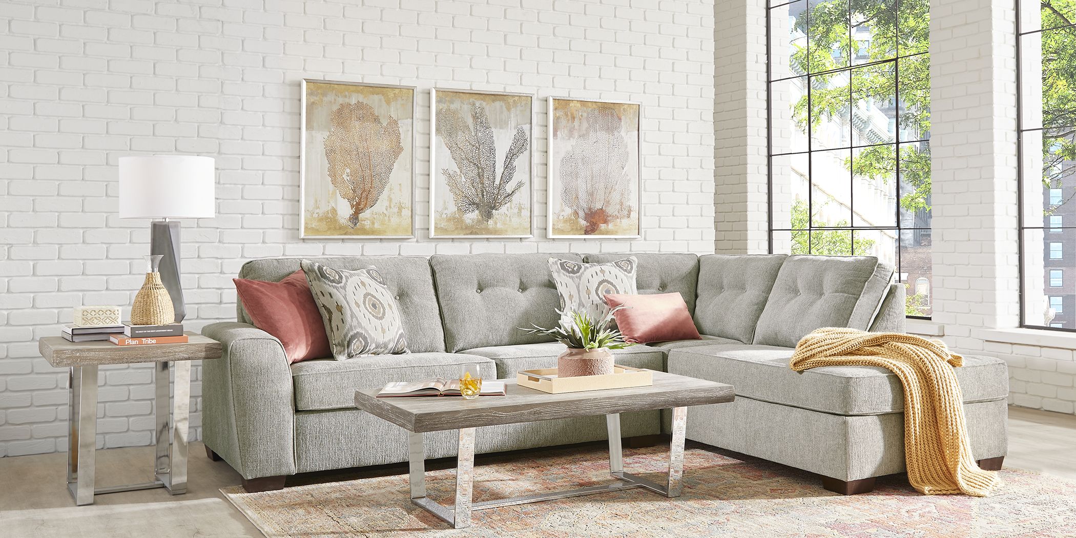 Lane gray store sectional