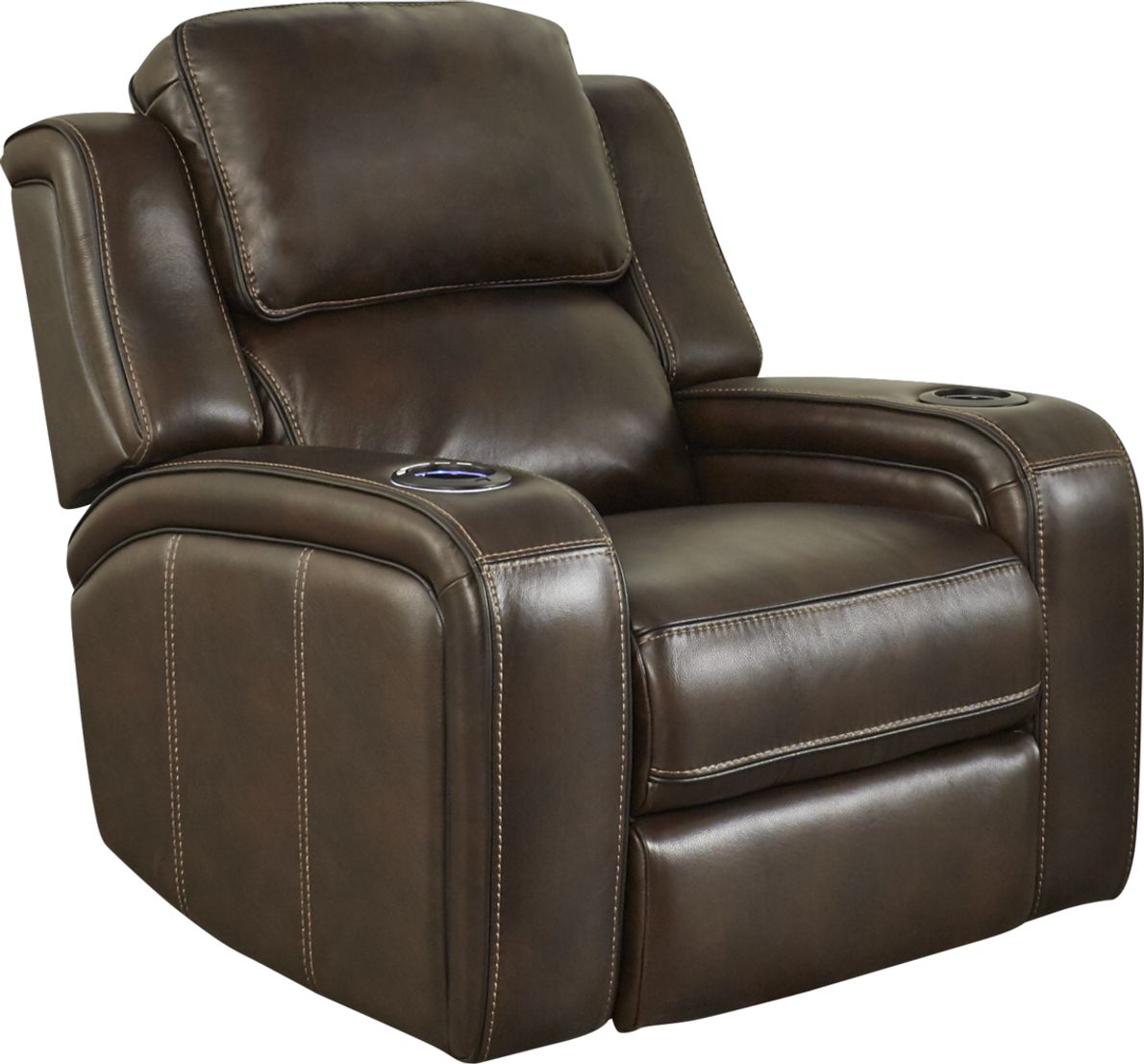 Espresso deals leather recliner