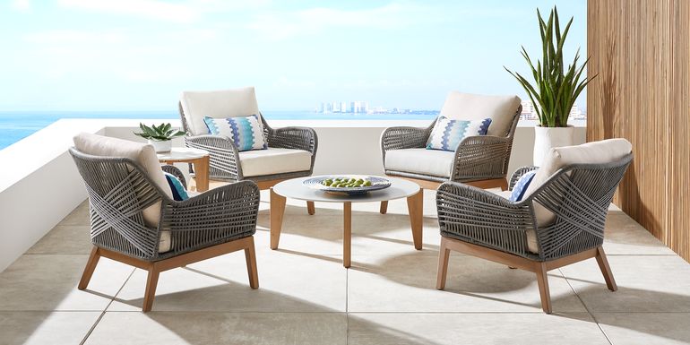 Tessere Gray 4 Pc Outdoor Chat Set