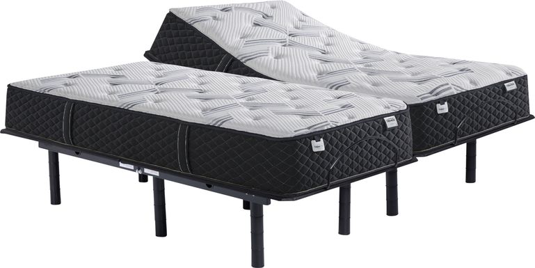 Therapedic Essence Split King Mattress with Head Up Only Base