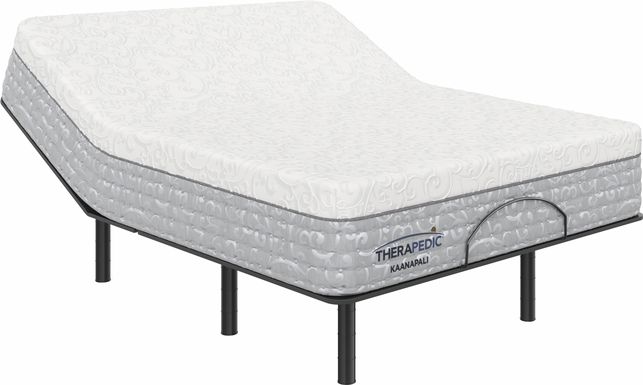 Therapedic Kaanapali Queen Mattress with Head Up Only Base