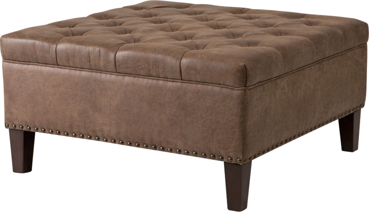 Brown cocktail online ottoman