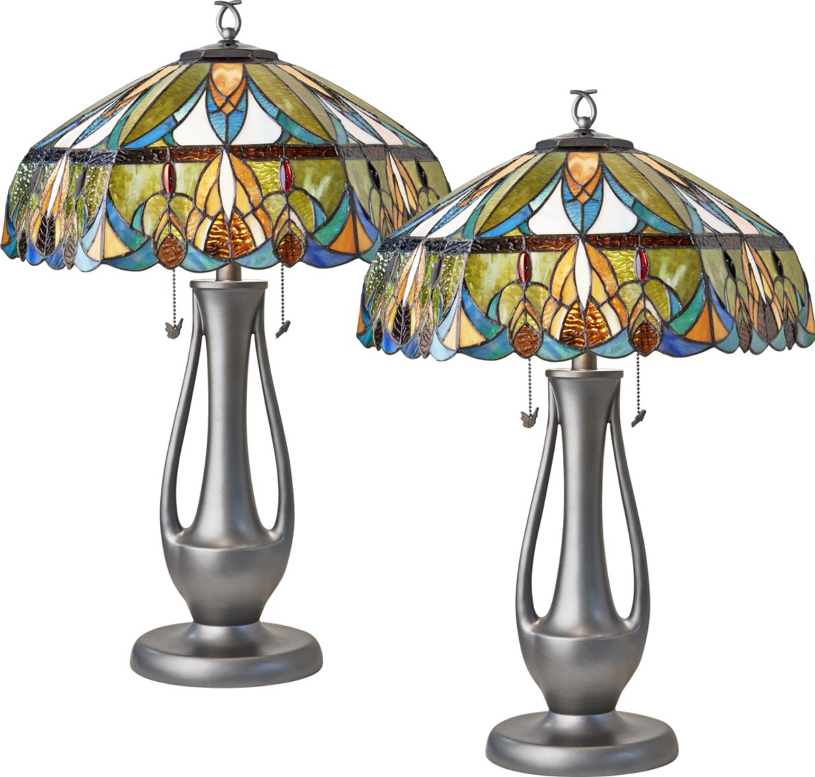 Tiffany style on sale lamp sets