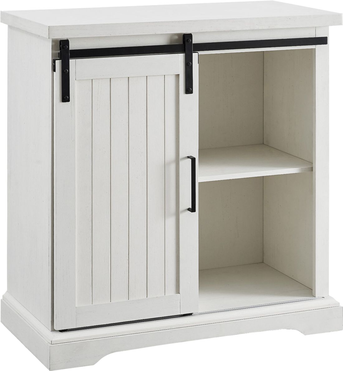 Accent plus 35012 narrow white deals cabinet with glass door wood