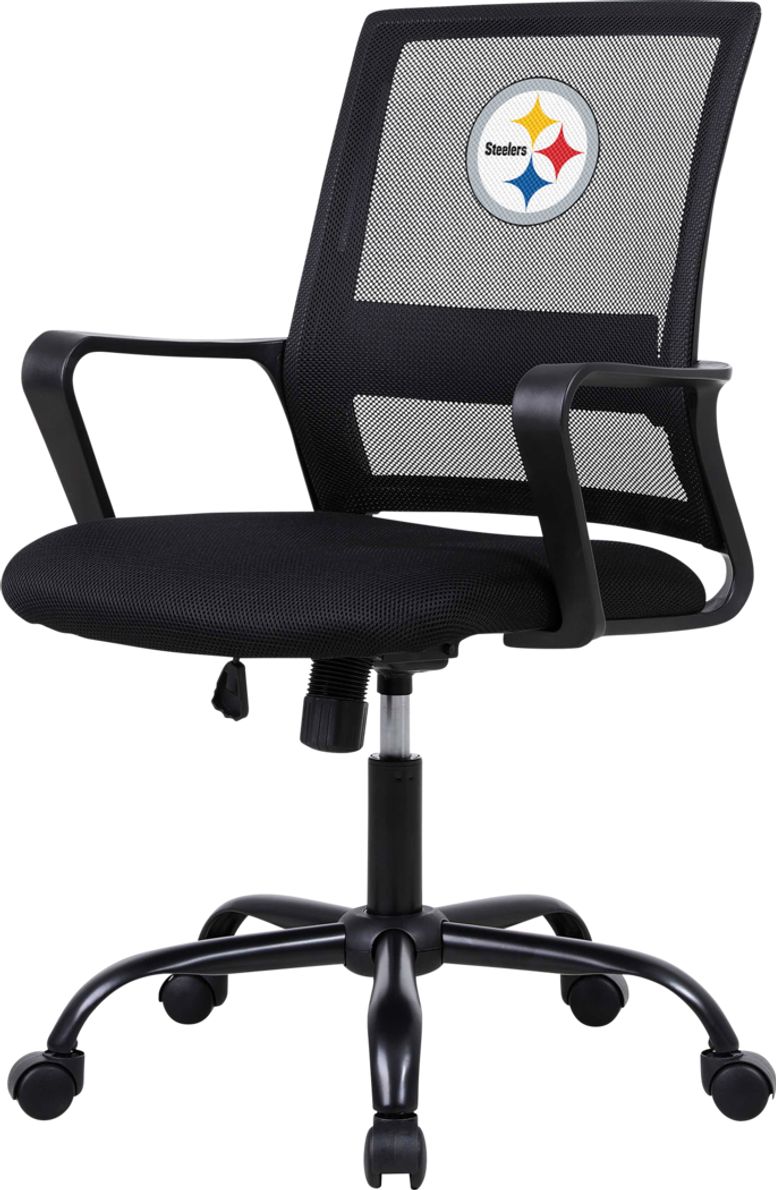 Tough Match NFL Pittsburgh Steelers Black Desk Chair - Rooms To Go