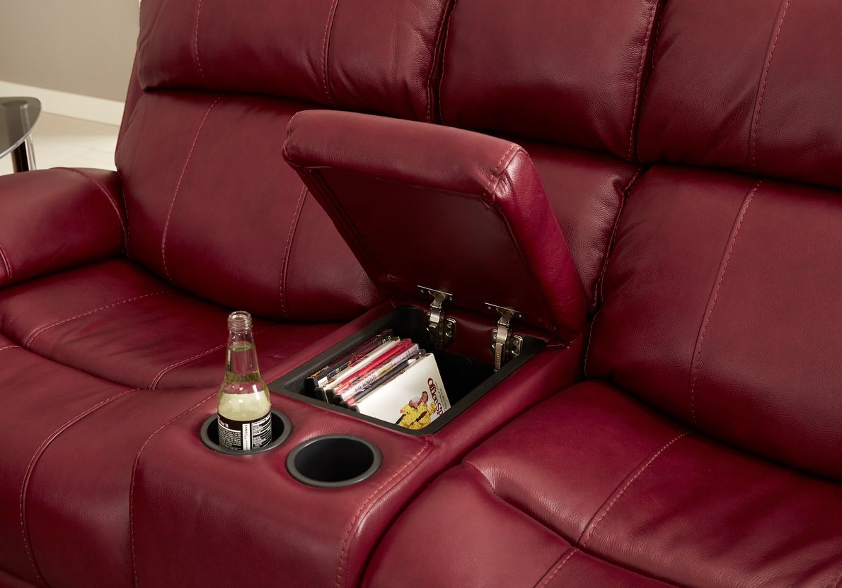 Burgundy deals loveseat recliner