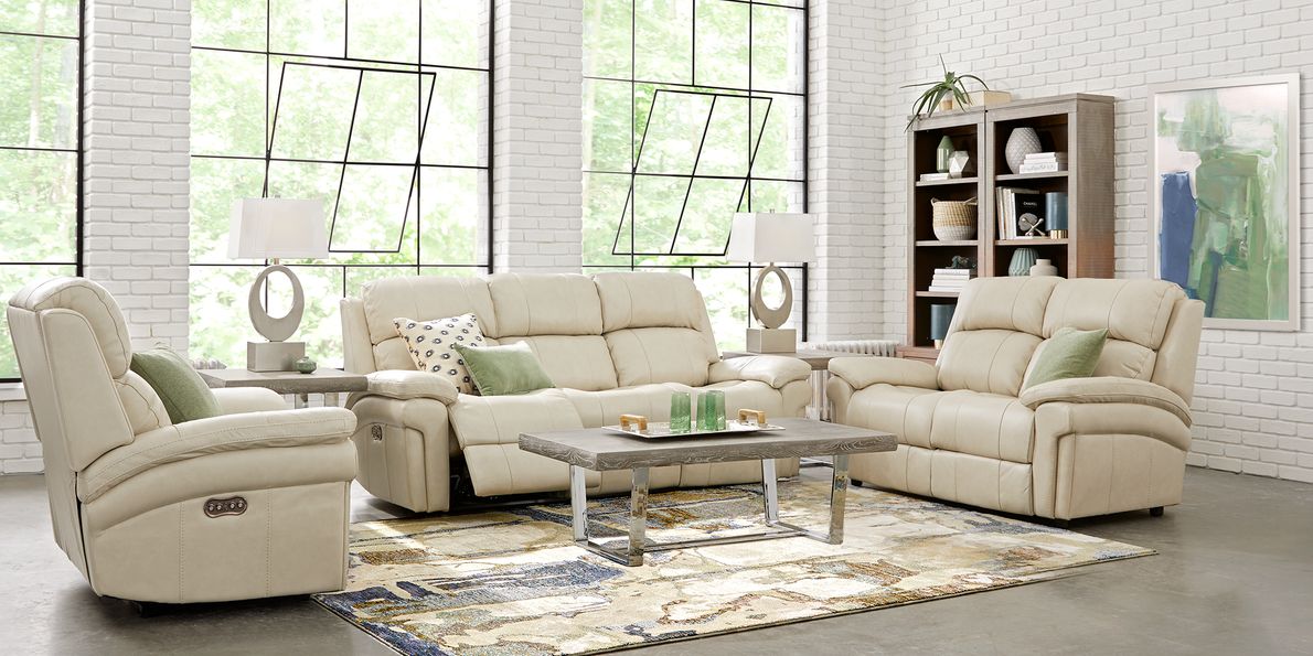 Cream store recliner sofa