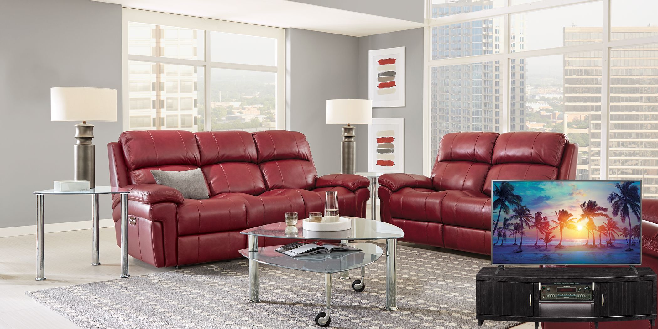 Burgundy leather reclining sofa new arrivals