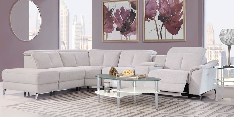 Turano Gray 6 Pc Dual Power Reclining Sectional