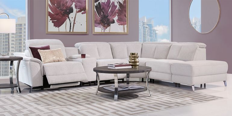 Turano Gray 9 Pc Dual Power Reclining Sectional Living Room