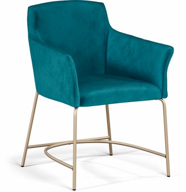 Venetian Court Teal Arm Chair