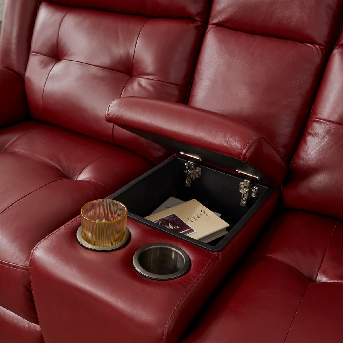 Ventoso red leather reclining sofa new arrivals