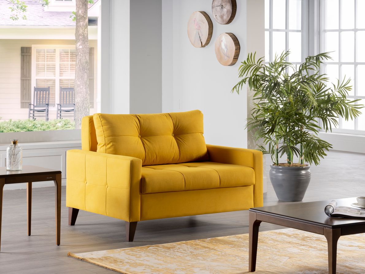 Yellow best sale sleeper chair