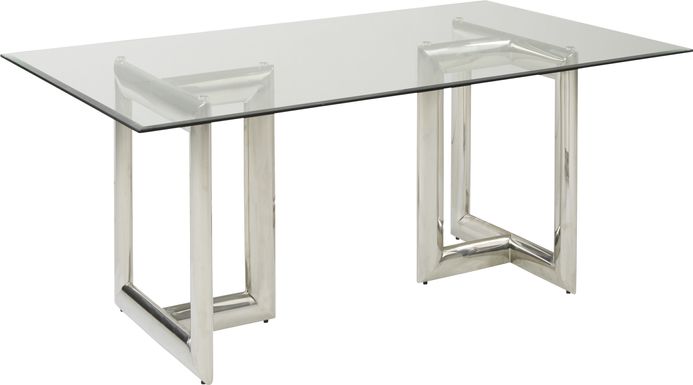 Waycroft Silver 78 in. Rectangle Dining Table