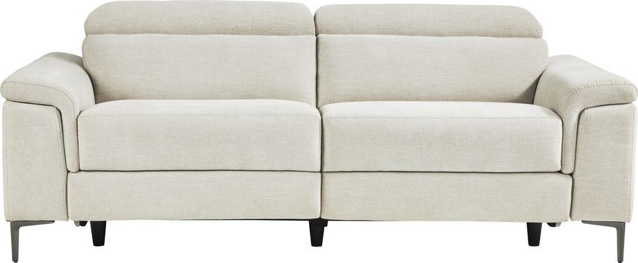 Weatherford Park Beige Dual Power Reclining Sofa