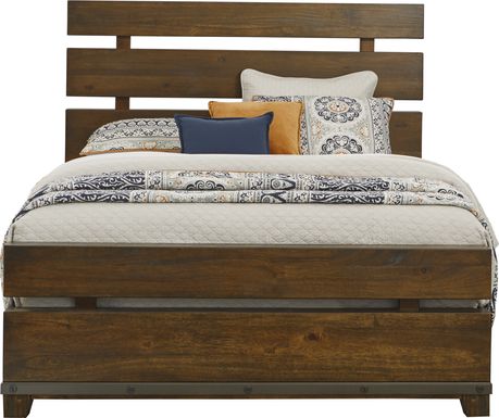 West Hills Brown 3 Pc King Panel Bed