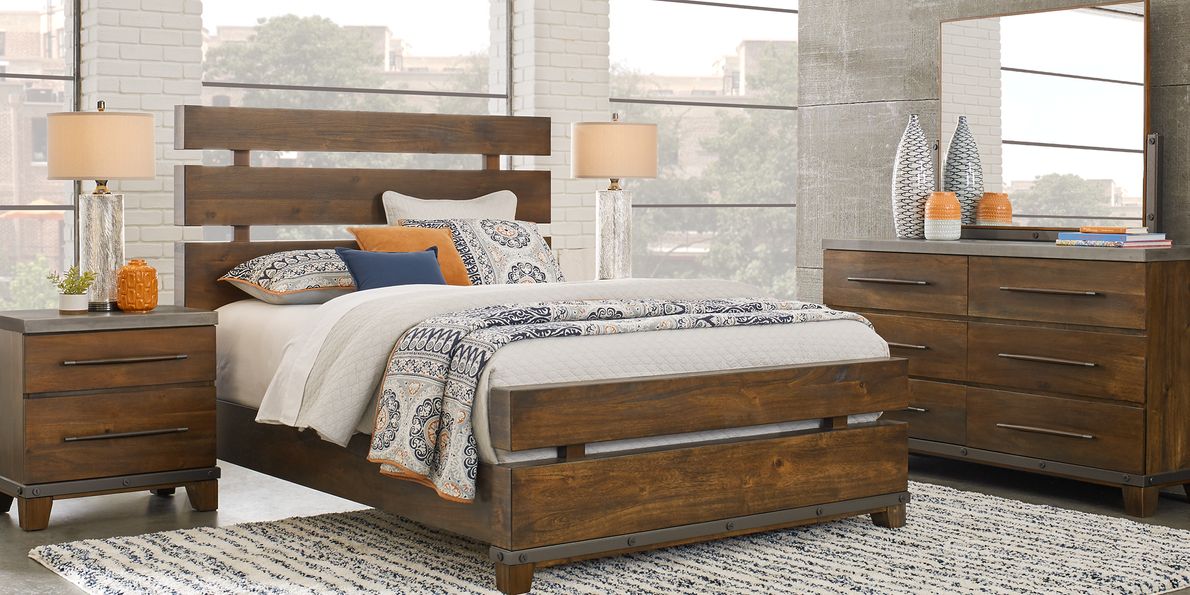 West Hills Brown 8 Pc King Panel Bedroom