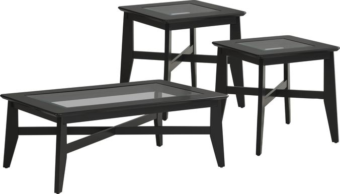 Westcreek Black 3 Pc Occasional Table Set