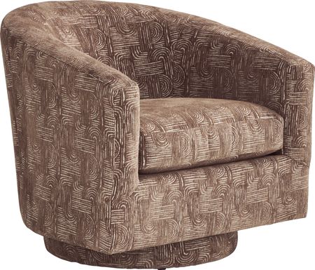 Wexley Beige Swivel Accent Chair