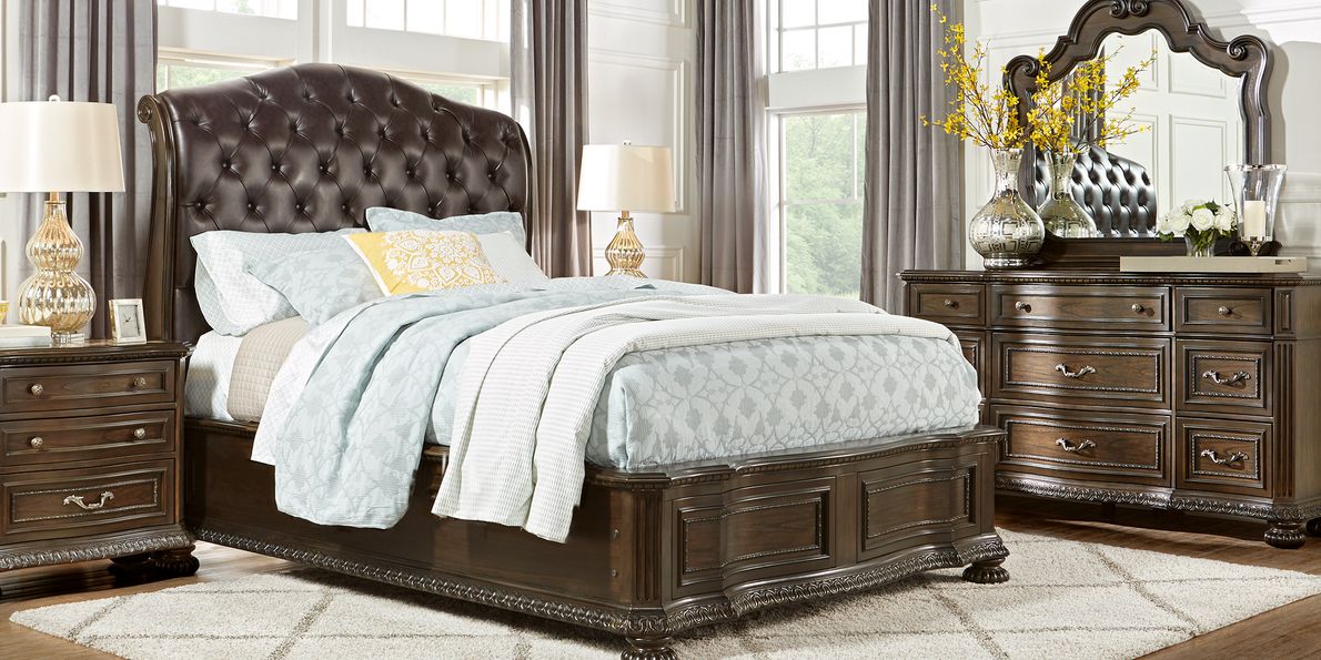 5 piece king sleigh bedroom deals set