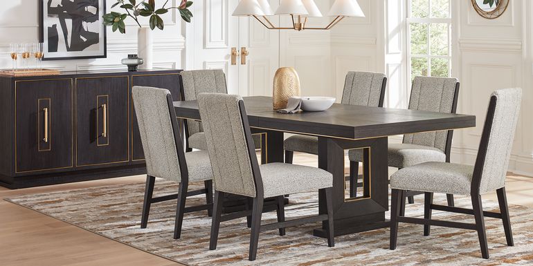 Wilshire Merlot 8 Pc Dining Room with Upholstered Chairs