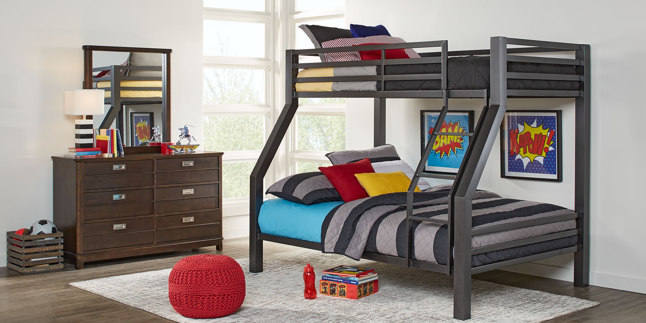 Xander gunmetal twin store bed