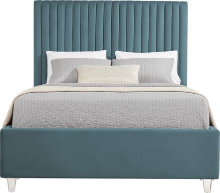 Zada Blue 3 Pc King Upholstered Bed