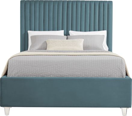 Zada Blue 3 Pc Queen Upholstered Bed