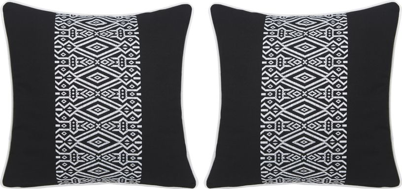 Tweeter Panda Black Set Of 2 Accent Pillows - Rooms To Go